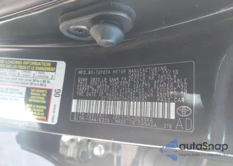 2017 Toyota Corolla Le из США, поврежденный, VIN 2T1BURHE0HC806097